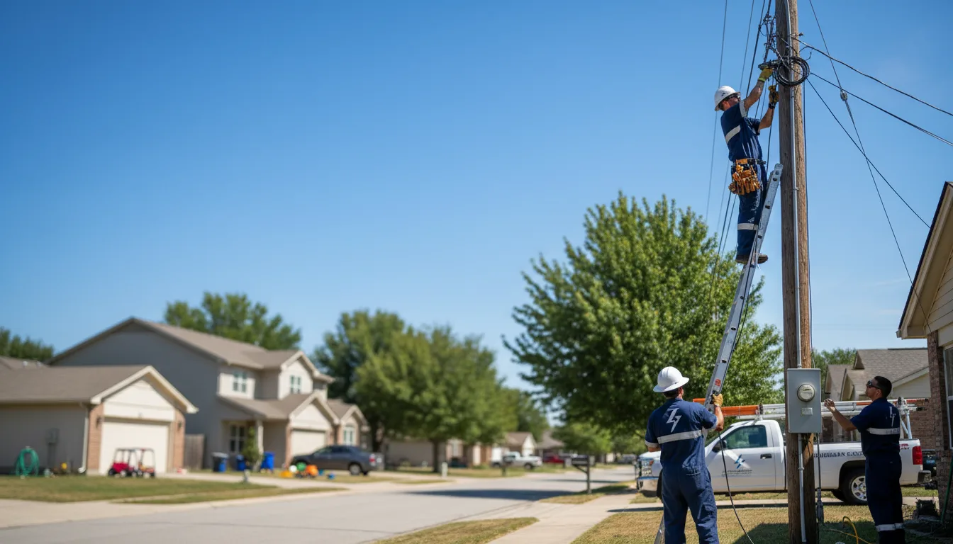 Residential electrician providing installation services in Garber, OK
